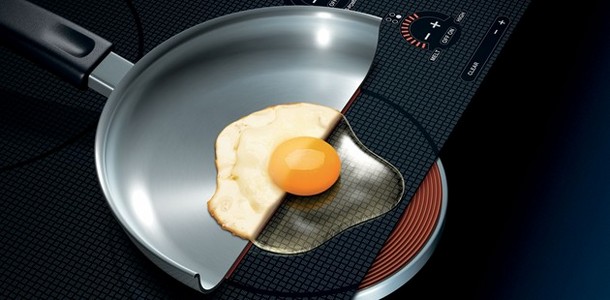 Яйцо на индукционной плите