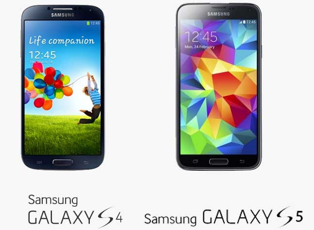 Samsung Galaxy S5 и Samsung Galaxy S4