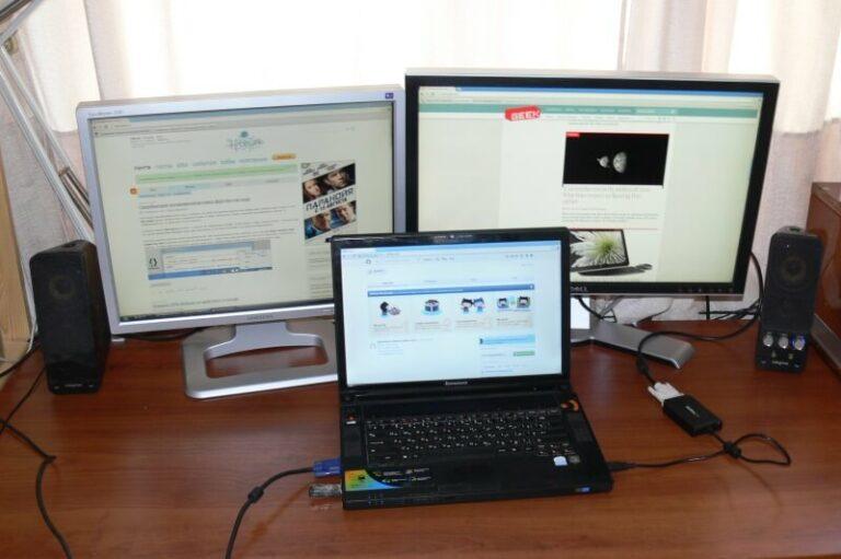 Как подключить второй монитор к ноутбуку windows 7