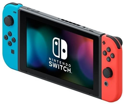Nintendo Switch rev.2 32 ГБ, неоновый синий, неоновый красный,