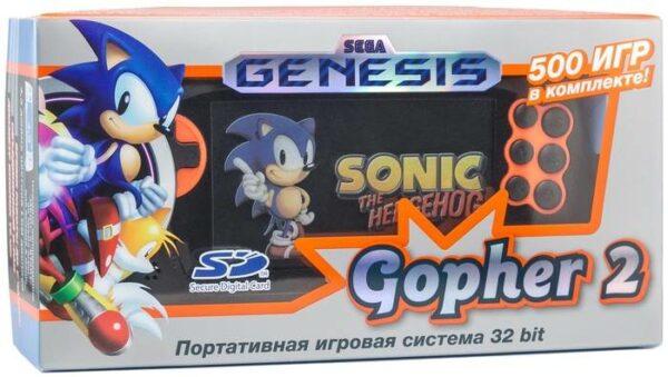 SEGA Genesis Gopher 2 (500 игр) синий