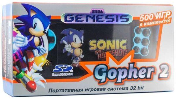 SEGA Genesis Gopher 2 (500 игр) синий