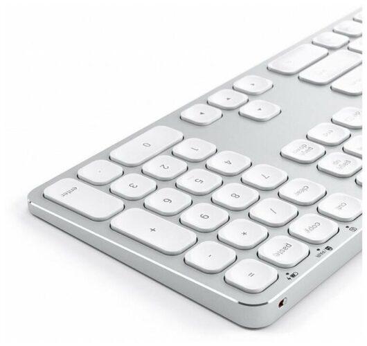 Satechi Aluminum Wireless Keyboard with Numeric Keypad Silver Bluetooth