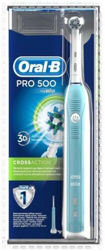Oral-B Pro 500 CrossAction, бело-голубой