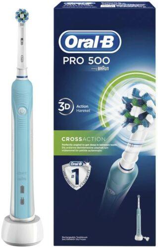 Oral-B Pro 500 CrossAction, бело-голубой