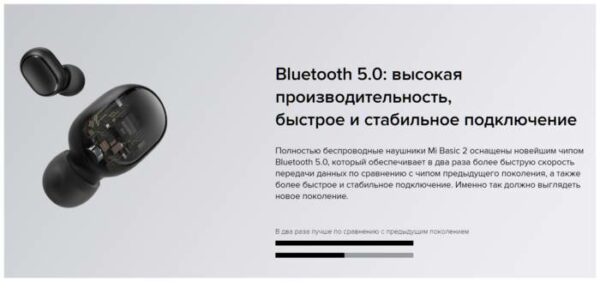 Xiaomi Mi True Wireless Earbuds Basic 2, черный