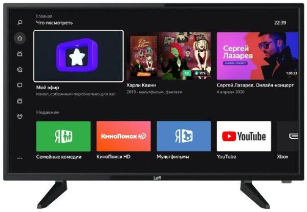32" Телевизор Leff 32H520T LED (2020) на платформе Яндекс.ТВ, черный