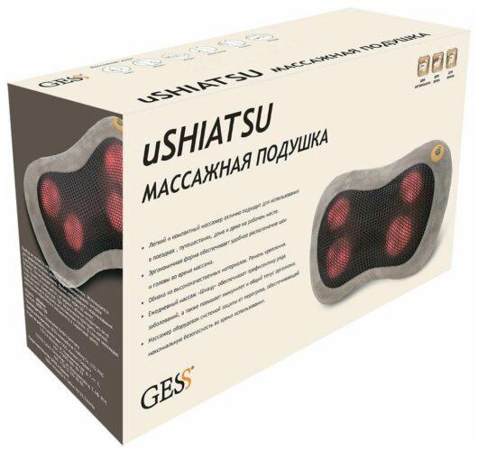 GESS массажная подушка uShiatsu (GESS-129) 34x20x12 см, бежевый