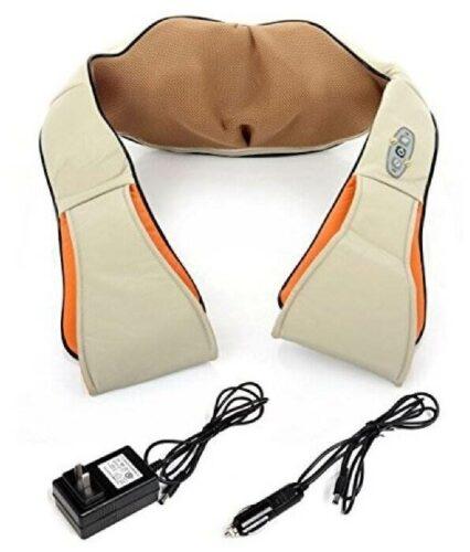 Кулачковый Массажер Для Шеи и Плеч MASSAGER OF NECK KNEADING с инфракрасным прогревом (4к)