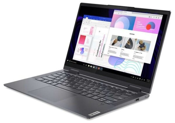 14" Ноутбук Lenovo Yoga 7-14ACN6 (1920x1080, AMD Ryzen 5 2.3 ГГц, RAM 8 ГБ, SSD 256 ГБ, Windows 11 Home), 82N7008LRU, cерый