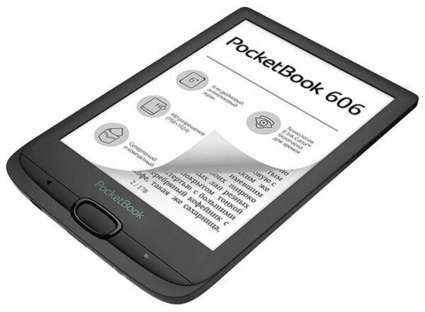 6" Электронная книга PocketBook 606 8 ГБ - продолжительность автономной работы: 8000 стр.