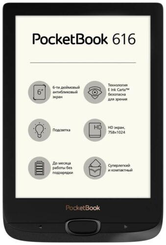 6" Электронная книга PocketBook 616 8 ГБ - диагональ: 6" (1024x758, 212 ppi)