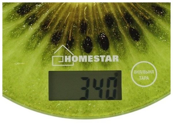 Кухонные весы HOMESTAR HS-3007S - точность измерения: 40 г