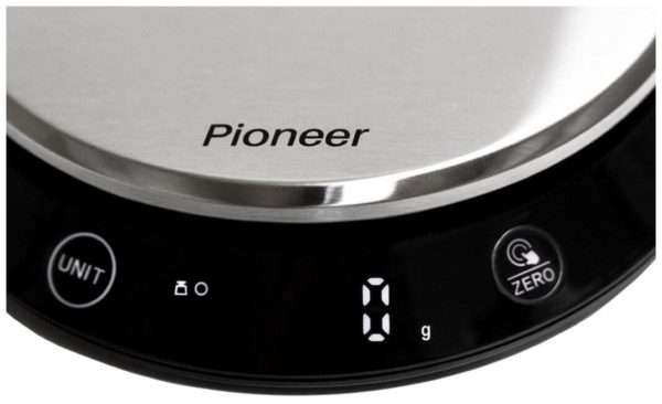 Весы электронные кухонные Pioneer PKS1012 со съемной металлической чашей, измерением веса и объема жидкости - диагностические: есть