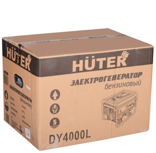 Бензиновый генератор Huter DY4000L, (3300 Вт) - особенности: глушитель