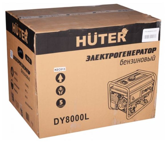 Бензиновый генератор Huter DY8000L, (7000 Вт) - функции: защита от перегрузок, вольтметр
