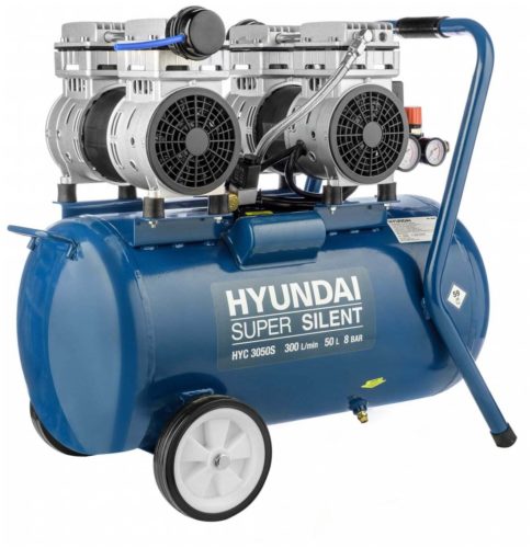 Компрессор безмасляный Hyundai HYC 3050S, 50 л, 2 кВт - количество цилиндров компрессора: 4