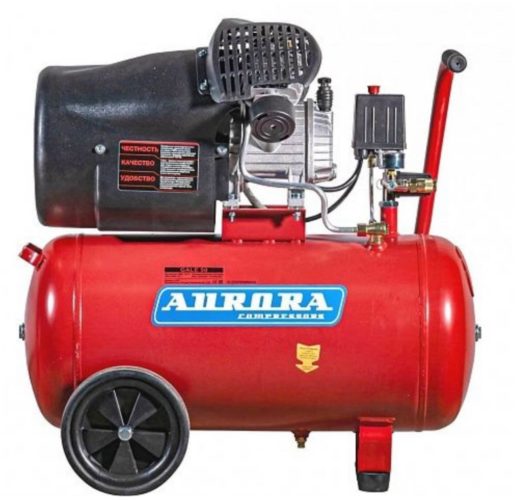 Компрессор масляный Aurora GALE-50, 50 л, 2.2 кВт - количество ступеней сжатия: 1