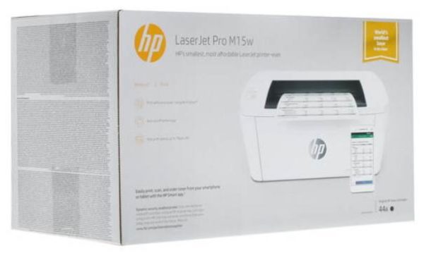 Принтер лазерный HP LaserJet Pro M15w, ч/б, A4