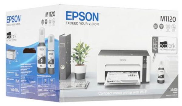 Принтер струйный Epson M1120, ч/б, A4