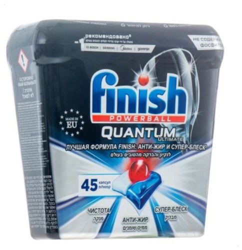 Капсулы для посудомоечной машины Finish Quantum Ultimate таблетки (original) коробка - содержит: активный кислород, энзимы