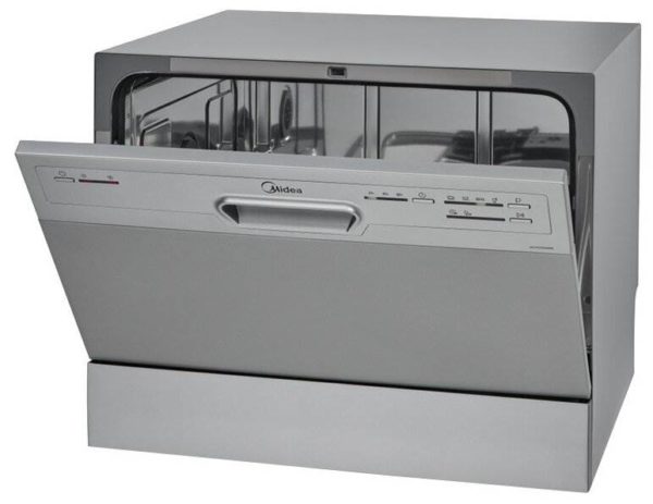Компактная посудомоечная машина Midea MCFD55200S / MCFD55200W - вместимость: 6 комплектов