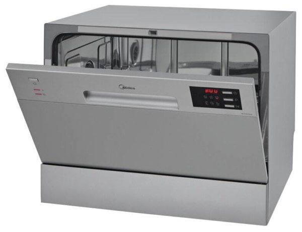 Компактная посудомоечная машина Midea MCFD55320S / MCFD55320W - вместимость: 6 комплектов