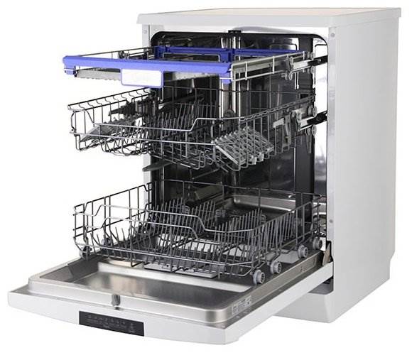 Отдельностоящая посудомоечная машина Midea MFD60S320W - вместимость: 14 комплектов