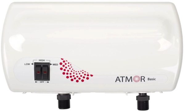 Проточный электрический водонагреватель Atmor Basic 5, душ+кран - максимальная температура воды: 50 °С