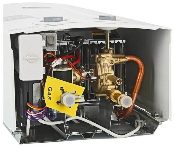 Проточный газовый водонагреватель Bosch W 10 KB - установка: вертикальная с нижней подводкой (½')