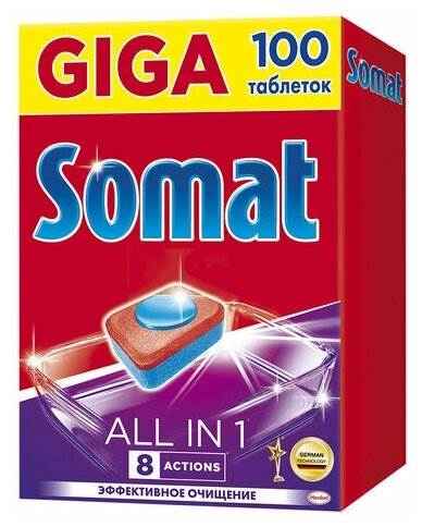 Таблетки для посудомоечной машины Somat All in 1
