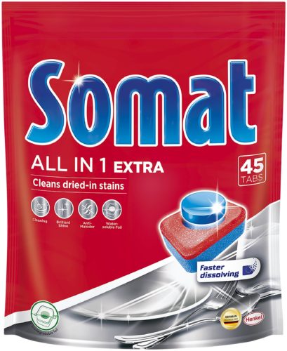 Таблетки для посудомоечной машины Somat All in 1 Extra - не содержит: фосфаты, хлор
