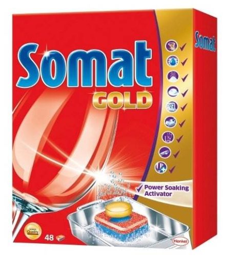 Таблетки для посудомоечной машины Somat Gold - назначение: для защиты от накипи, для мытья в холодной воде, для мытья посуды, для нержавеющей стали, для придания блеска, для серебра, фарфора и посуды с росписью, для стекла, для устранения запаха