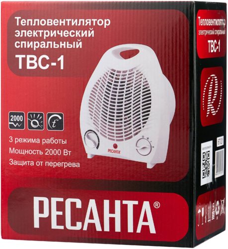 Тепловентилятор РЕСАНТА ТВC-1 - количество режимов работы: 2