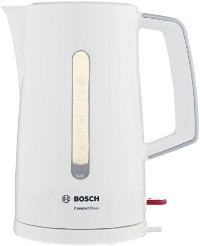 Чайник Bosch TWK 3A011/3A013/3A014/3A017 - безопасность: блокировка включения без воды, блокировка крышки, отключение при снятии с подставки
