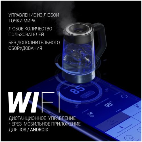 Чайник Polaris PWK 1725CGLD WIFI IQ Home - возможность выбора температуры: есть