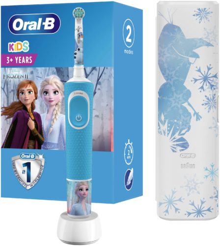 Электрическая зубная щетка Oral-B Vitality Kids Холодное сердце D100.413.2KX - режимы: ежедневная чистка, деликатная чистка