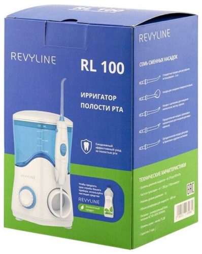 Ирригатор Revyline RL100 - дополнительные функции: автоматическое отключение, регулировка давления струи, таймер
