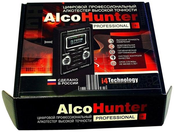 Алкотестер AlcoHunter Professional + - визуальная, звуковая индикация