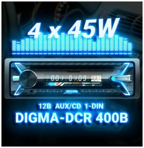 Автомагнитола DIGMA DCR-400B