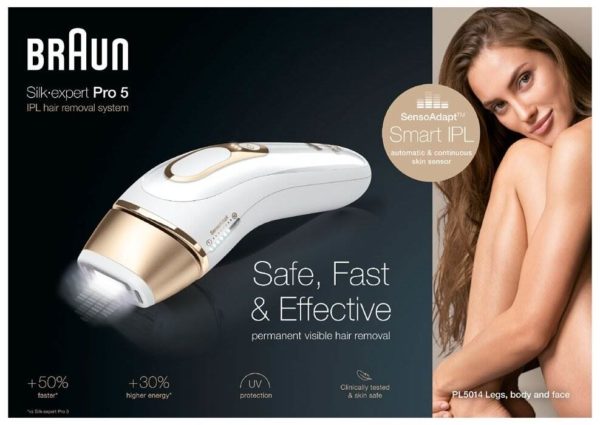 Фотоэпилятор Braun PL5014 Silk-expert IPL Pro 5 + бритва Gillette Venus Embrace