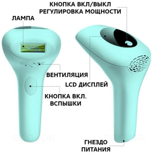Фотоэпилятор Softskin для домашнего использования 999 999 вспышек. Эпилятор лазерный IPL. Аппарат для удаления волос на всём теле. - питание: от сети
