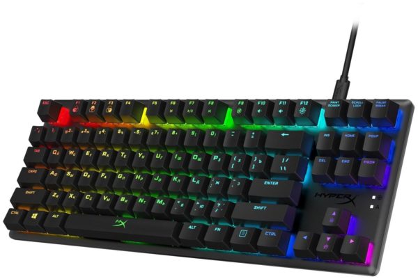 Игровая клавиатура HyperX Alloy Origins Core - подсветка: подсветка клавиш, зональная настройка подсветки клавиш