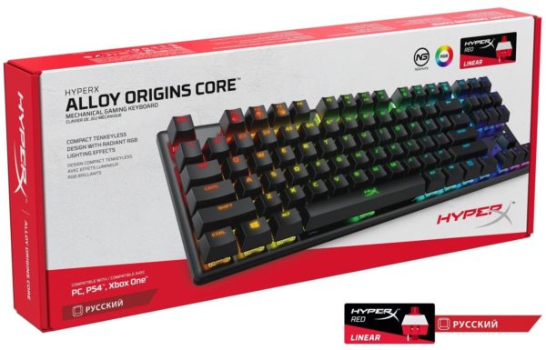 Игровая клавиатура HyperX Alloy Origins Core - общее количество клавиш: 87