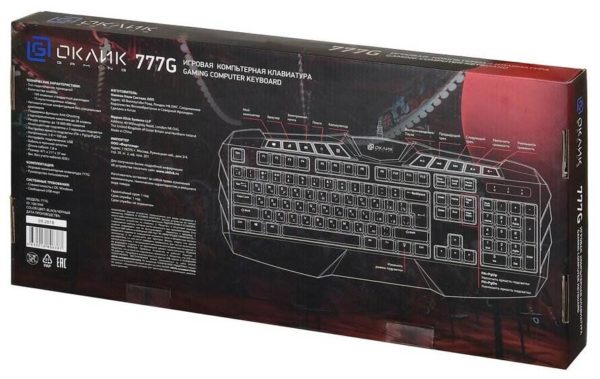 Игровая клавиатура OKLICK 777G PSYCHO Black USB