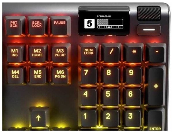 Игровая клавиатура SteelSeries Apex Pro - общее количество клавиш: 106