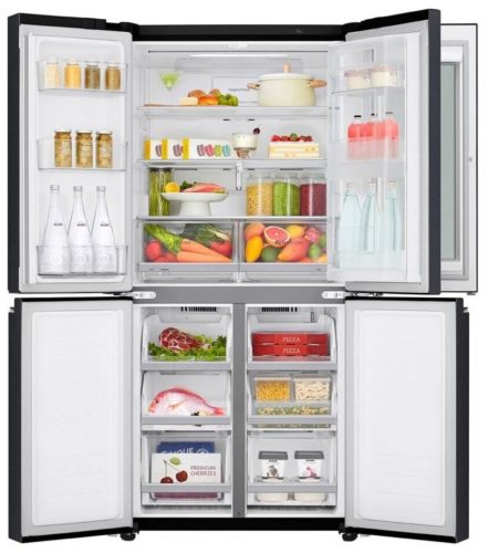 Холодильник LG DoorCooling+ GC-Q22FTBKL - объем холодильной камеры: 315 л