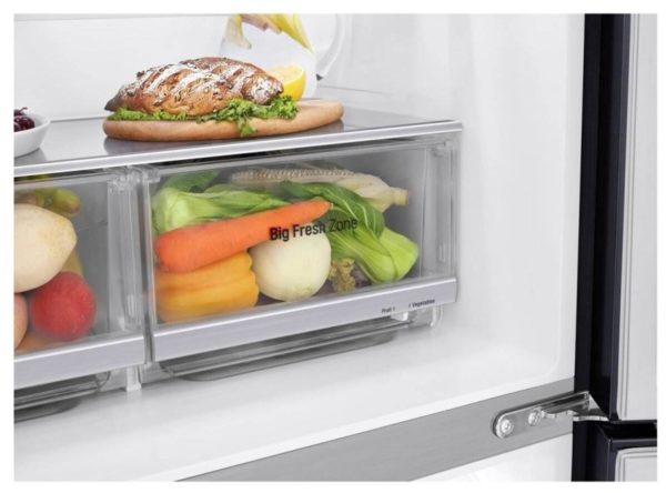 Холодильник LG DoorCooling+ GC-Q22FTBKL - дополнительные функции: индикация температуры, защита от детей