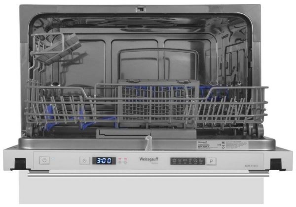 Компактная встраиваемая посудомоечная машина Weissgauff BDW 4106 D - число программ: 6, класс мойки: A