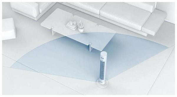 Напольный вентилятор Xiaomi Mijia DC Inverter Tower Fan - материал корпуса: пластик
